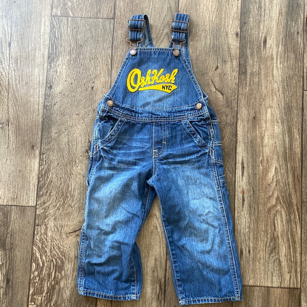 VTG Y2K Osh Kosh NYC Denim Overalls 2T